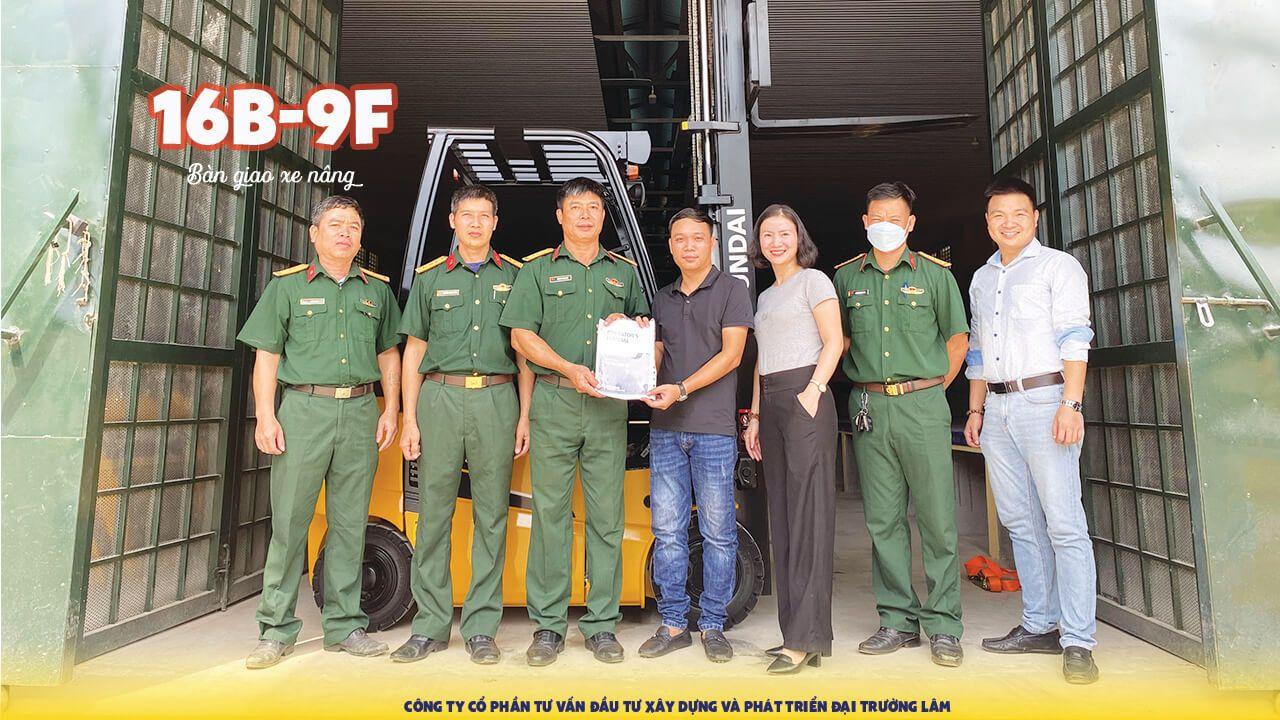 Xe nâng điện ngồi lái 16B-9F cho K80 Tổng cục hậu cần VN