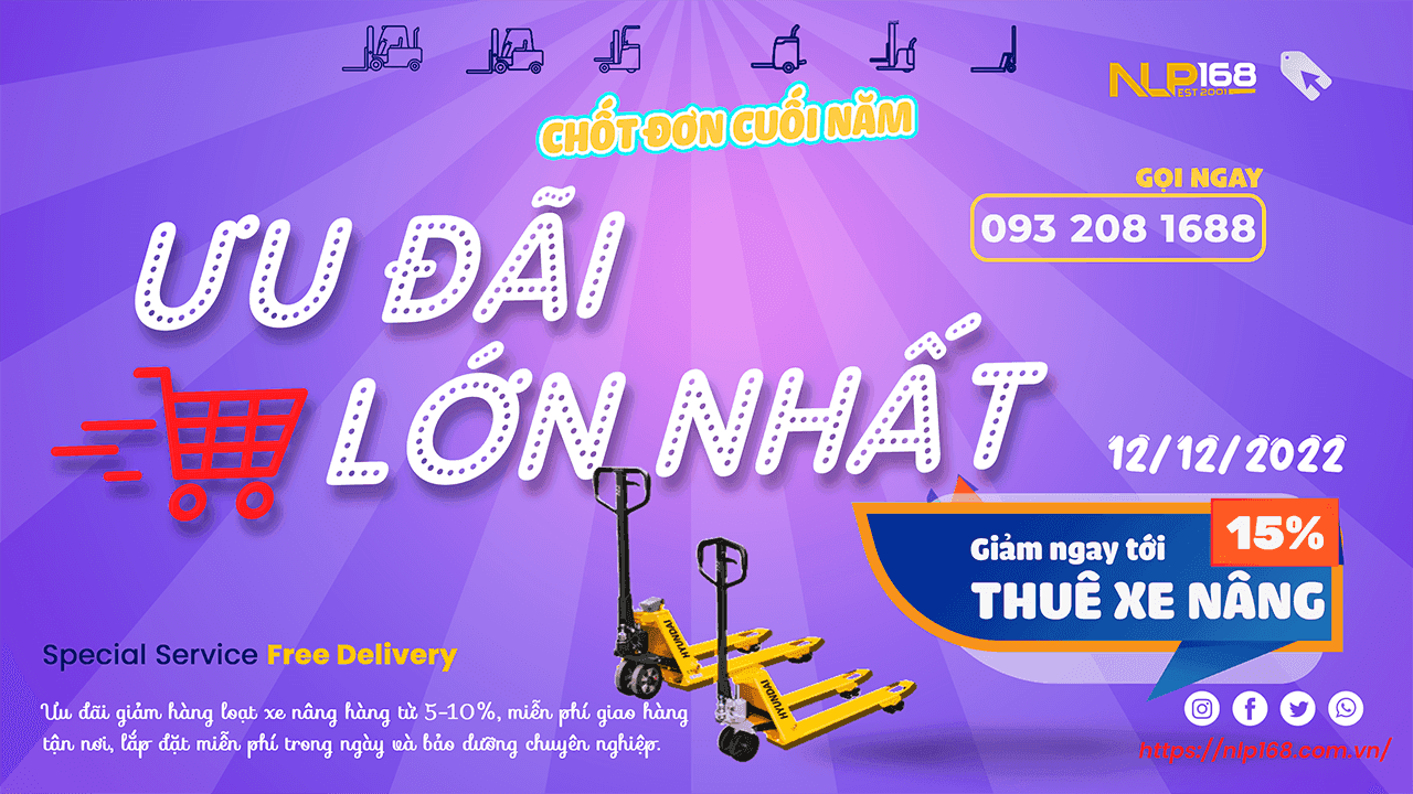 Dịch vụ tổng thể và cho thuê xe nâng điện tại Nhất Lộ Phát 168